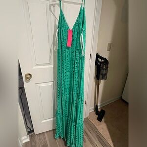 Lilly Pulitzer Melody Maxi Dress Green Eyelet